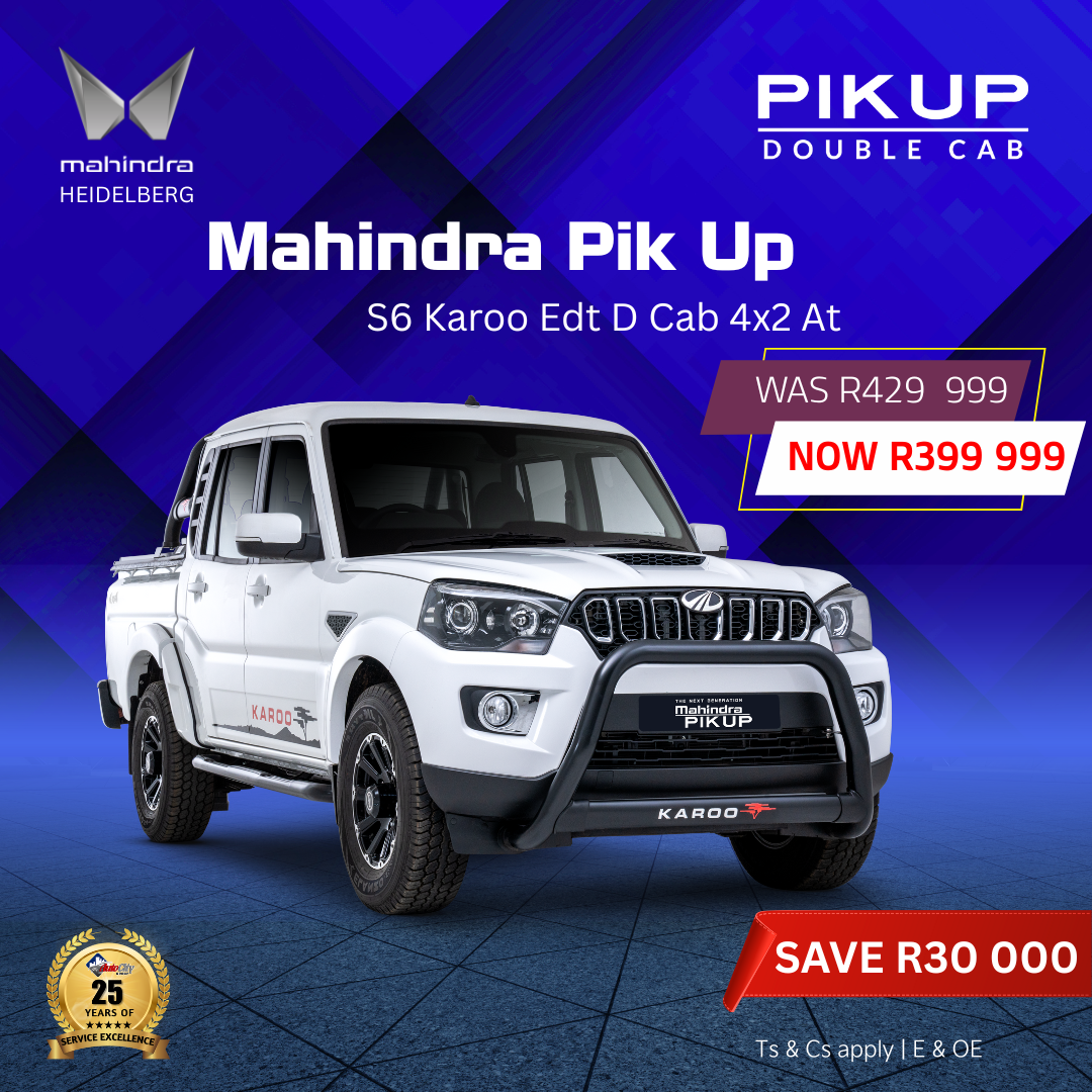 Mahindra Pik-Up S6 Karoo Edt D Cab 4X2 At – Emailer Special image from AutoCity Mahindra