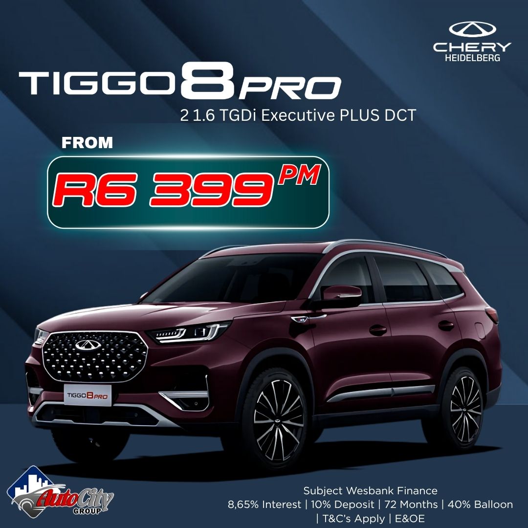 Chery Tiggo 8 Pro 1.6 TGDi Executive PLUS DCT – Emailer Special image from AutoCity Chery