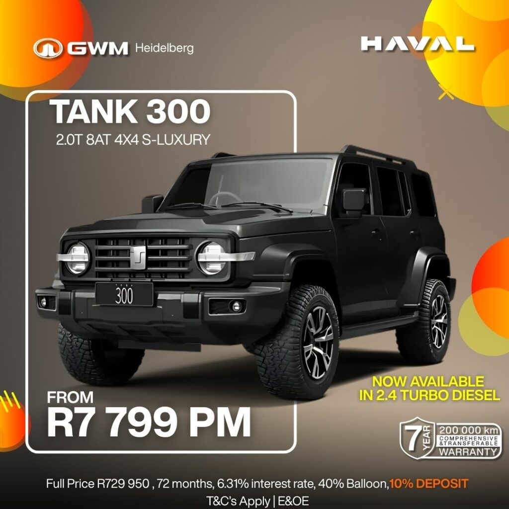 GWM/HAVAL Tank 300 2.0T 8AT 4X4 S-Luxury image from AutoCity Group