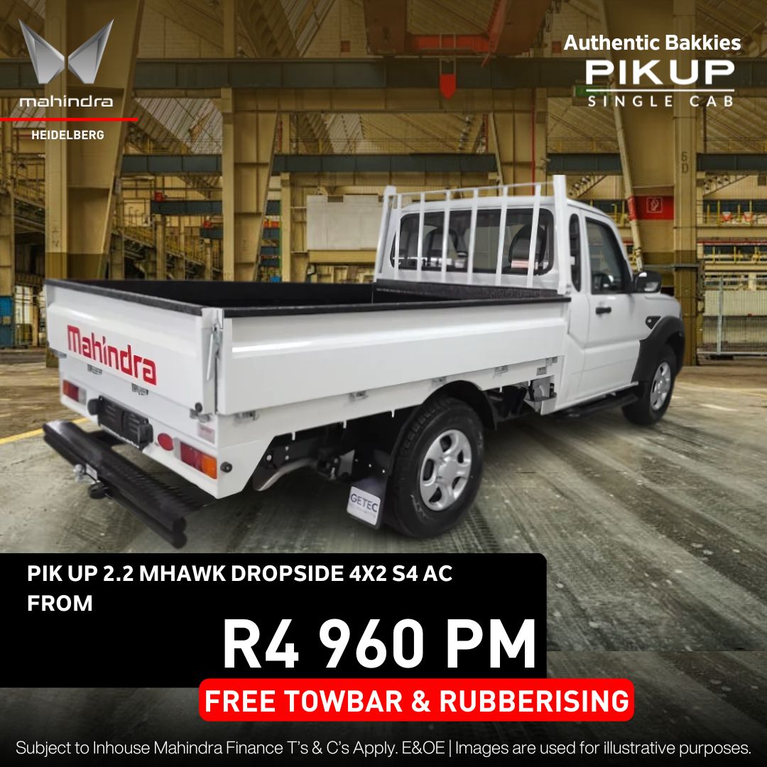 MAHINDRA 2.2 MHAWK S4 4X2 S/CAB DROPSIDE – WITH AIRCON image from 