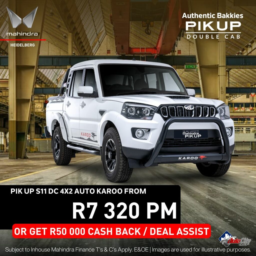 MAHINDRA 2.2 MHAWK 4X2 S11 AUTO KAROO D/CAB image from AutoCity Group