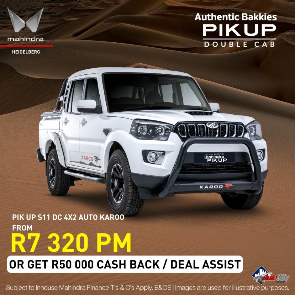 MAHINDRA 2.2 MHAWK 4X2 S11 AUTO KAROO D/CAB image from AutoCity Group