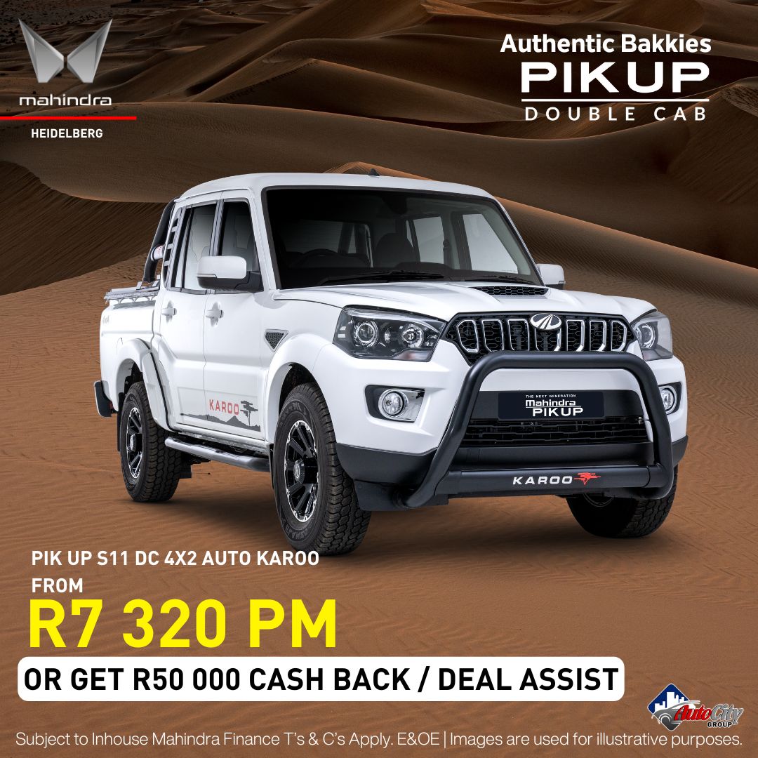 MAHINDRA 2.2 MHAWK 4X2 S11 AUTO KAROO D/CAB Special Offer