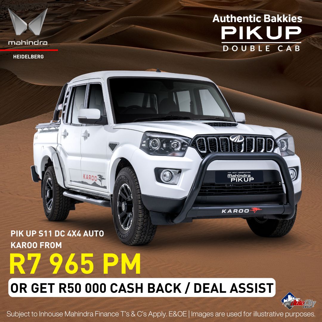 MAHINDRA 2.2 MHAWK 4X4 S11 AUTO KAROO D/CAB Special Offer