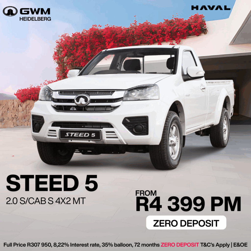GWM STEED 5 2.0 S/CAB S 4X2 MT image from AutoCity Group