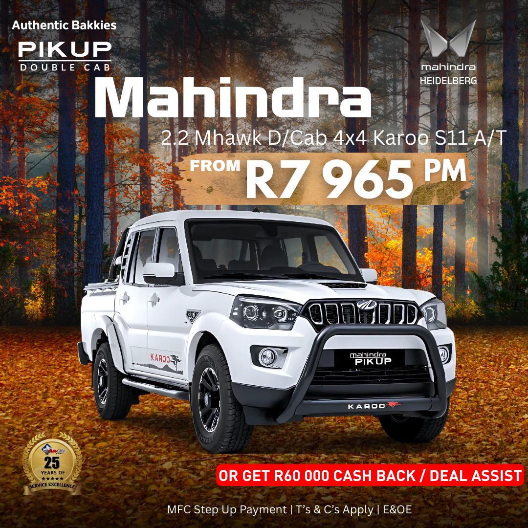 Mahindra 2.2 Mhawk 4×4 Karoo S11 D/C A/T – Emailer Special image from 